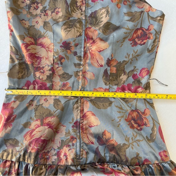 Vintage Virgo 80’s Multicolor Floral High Low Dress Women’s Size 6 - Picture 8 of 11